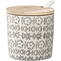 Bloomingville Bote para sal con cuchara Karine- gris